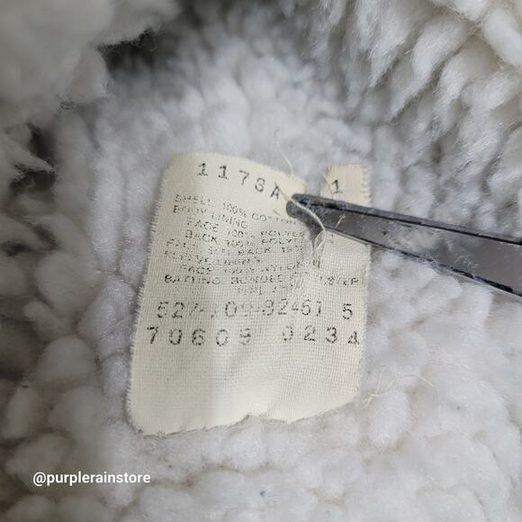 Vtg Levi's Denim Sherpa Trucker Jacket M Light Wash USA 70's Hipster Streetwear - Picture 8 of 15